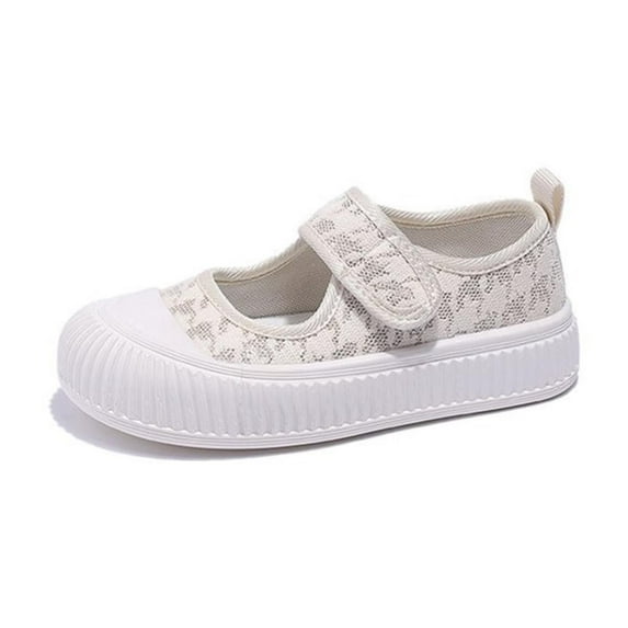 Zecgelong Big Girls Sneakers Summer Lace Mesh Breathable Thick Bottom Good With Clothes Canvas Casual Board Shoes Daily Wear Kids Sneakers Girls Size US:13 Yellow