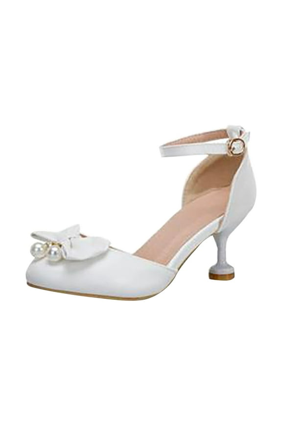 Big Kids Girl Summer Sandals Low Heel Dress Shoes Wedding Party Closed Toe Bow Tie High Heels Girls Sparkle Shoes Size 1.5