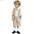 thumbnail image 1 of Zecgelong Boy's Summer Casual Suit Set Kindergarten Graduation Dress Performance Outfit Flower Girl Dress For Birthday Suitable For 3 15 Years Old. Boys Summer Outfits Sets Size 11-12 Years, 1 of 4