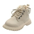 thumbnail image 1 of Zecgelong Boys And Girls PU Lace Shoes Fashion Mesh Lace Boots Non Breathable Boots Lightweight Boys' Bootsâ 10, 1 of 5