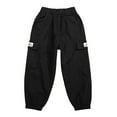 thumbnail image 1 of Zecgelong Boys Cargo Joggers Pants Elastic Waist Casual Jogging Trousers Bottom Size 8-9 Years, 1 of 5