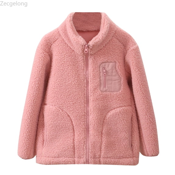 Zecgelong Boys Coats & Jackets Children's Cozy Fleece Thermal Windproof Jacket For Kids Perfect For Everyday Wear And Ideal Warm Stand Collar Design