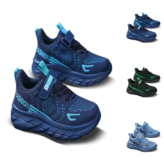 Zecgelong Boys Mesh Running Shoes Breathable Lightweight Outdoor Sport Sneakers for 11.5 Little Kids