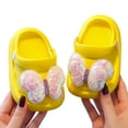 thumbnail image 1 of Zecgelong Boys Slippers For Toddlers 1 5 Years Soft Sole Casual Slides With Glitter Bow Design Breathable Summer Shoes For Kids ‌Kids' slippers summer‌ Size 4-4.5 Years, 1 of 5