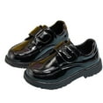 thumbnail image 1 of Zecgelong Boys' Soft Sole Black Leather Shoes For School And Performance Boys' Snow Boots‌ 9.5, 1 of 3