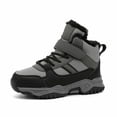 thumbnail image 1 of Zecgelong Boys Winter Fleece Lined Ankle Boots Comfortable Warm Athletic Sneakers For Toddlers And Kids Outdoor Play And Casual Walking Kids Sneakers Boys Size US:3 Black, 1 of 5