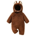 thumbnail image 1 of Zecgelong Boys Winter Romper Jumpsuit Long Sleeve Cartoon Print Lined Pajama Outfit For Toddler Baby Kids Toddler Boy Rompers For Summer Size 18-24 Months, 1 of 5