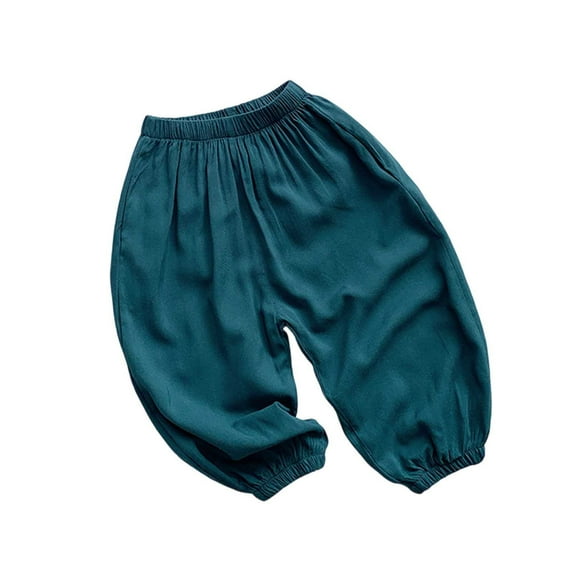 Zecgelong Child Toddler Boys Girls Elastico Pants Casual Summer Holiday Solid Trousers Girls Jeans Size 18-24 Months