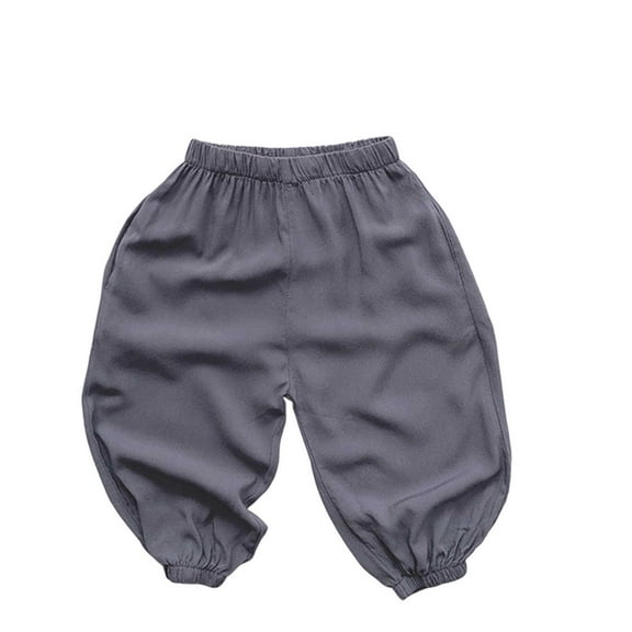 Zecgelong Child Toddler Boys Girls Elastico Pants Casual Summer Holiday Solid Trousers Girls Jeans Size 4-5 Years