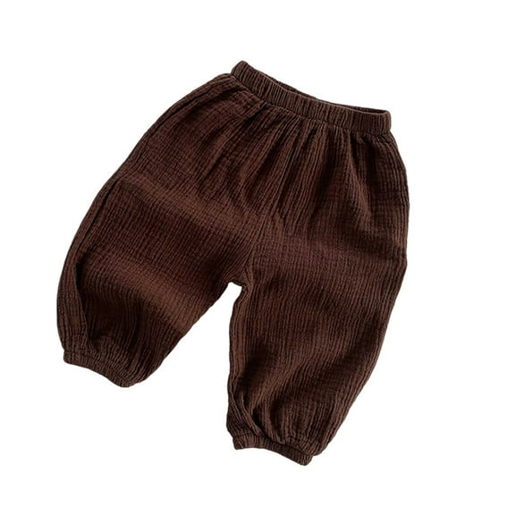 Zecgelong Child Toddler Boys Girls Elastico Pants Casual Summer Holiday Solid Trousers Girls Leggings Size 2-3 Years