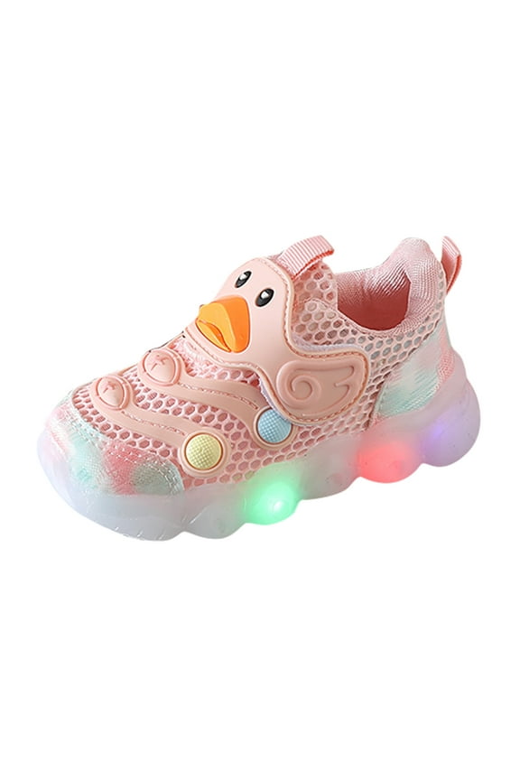 Children Shoes Sports Shoes Light Shoes Small White Shoes Light Board Shoes Non Soft Bottom Toddler Shoes Girls gym shoes for school Size 0-6 Months