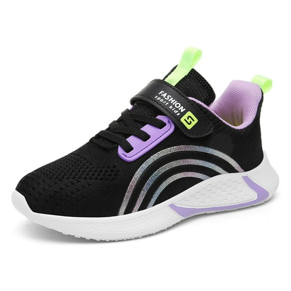 Zecgelong Children's Fashion Mesh Lace Up Sneakers Color Matching Casual Comfortable Running Shoes Kids running shoes girls Size 10-10.5 Years