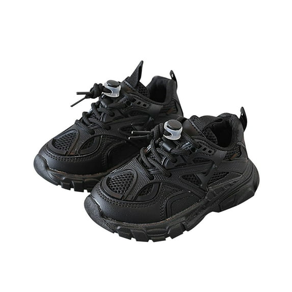 Zecgelong Children's Running Shoes Boys Double Mesh Sneakers Breathable White Shoes Casual Shoes Spring And Autumn Boys gym shoes for school Size 1.5-2 Years