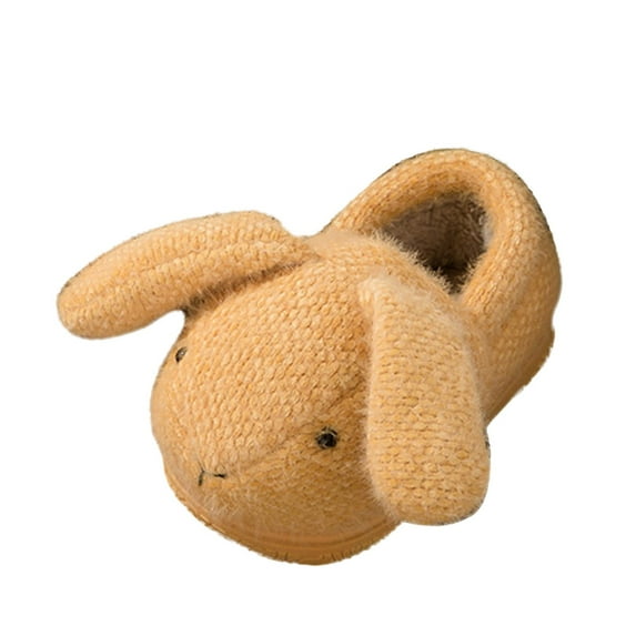 Zecgelong Fashion Cute Autumn And Winter Boys And Girls Slippers Flat Bottom Round Toe Soft Warm And Comfortable Solid Color Simple Design Animal Print Slippers for Girls Size 12-15 Months