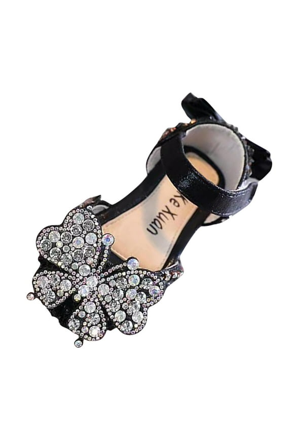Fashion Spring And Summer Girls Shoes Dress Performance Dance Shoes Rhinestone Sequins Cartoon Butterfly Light And Comfortable Girls' Ankle Boots‌ 15-18 Months