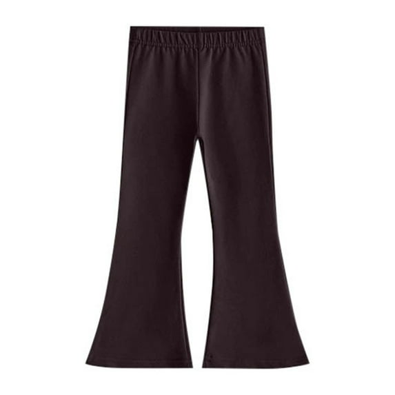 Zecgelong Fleece Bottoms Solid Color Wide Leg Pants Fashionable Casual Pants Girls Jeans Size 18-24 Months