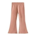thumbnail image 1 of Zecgelong Fleece Bottoms Solid Color Wide Leg Pants Fashionable Casual Pants Girls Jeans Size 5-6 Years, 1 of 5