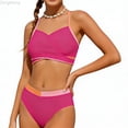 thumbnail image 1 of Zecgelong Girls' 2 Piece Bikini Swimsuits Adjustable Straps With Chest Pad Girls Bathing For 7 16 Years Kids Two Piece Swimsuit Size 9-10 Years, 1 of 4