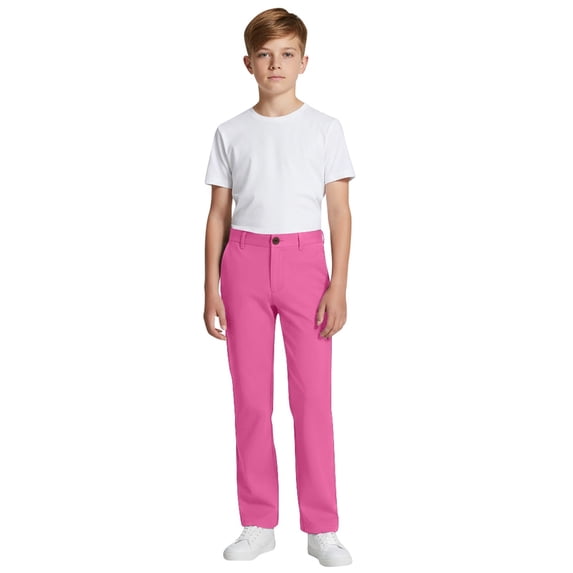 Zecgelong Girls And Boys Zipper Style Pants Kids Dress Pants High Stretchy With Pockets Size 5 16 Years Boys Athletic Pants Size 13-14 Years