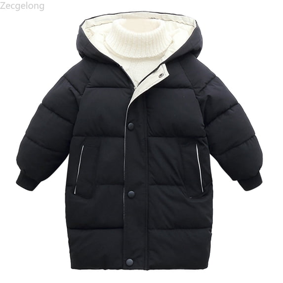 Zecgelong Girls Down Jacket With Thick Quilted For Winter Mid Length Coat