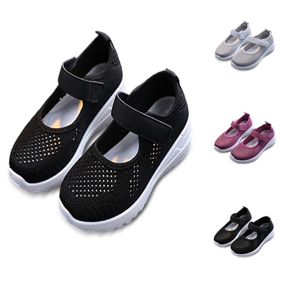 Zecgelong Girls Fashion Sneakers Breathable Lightweight Outdoor Play Shoes for 11 Little Kids
