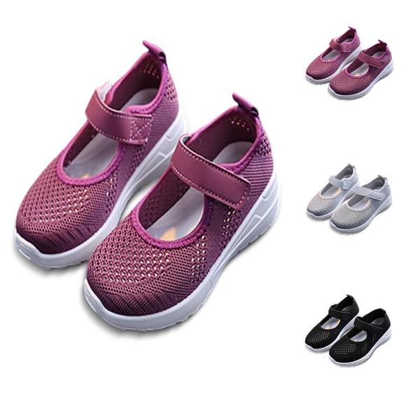 Zecgelong Girls Fashion Sneakers Breathable Lightweight Outdoor Play Shoes for 14.5 Big Kids