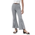 thumbnail image 1 of Zecgelong Girls Flared Pants With Front Slit High Waist Soft Stretch Denim Trousers For Teen Casual Girls -Lined Joggers For Winter Size 8-12 Months, 1 of 4