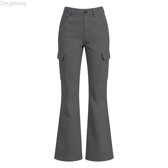 Solid Images Zecgelong Girls Flared School Pants 5-16Y, Solid Uniform Trousers for ...