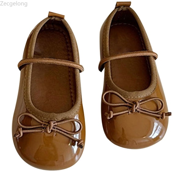 Zecgelong Girls Flat Shoes For Toddlers Kids Soft Sole On Casual Shoes For Everyday Wear Comfortable Lightweight Breathable Girls Princess Sandals Size 33 Brown