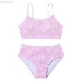 thumbnail image 1 of Zecgelong Girls Floral Print Swimwear Two Piece Cute Ruffle Bikini For Beach Pool Summer Swim Pink Size 8-9 Years, 1 of 6