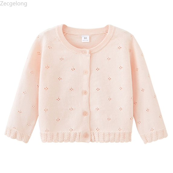 Zecgelong Girls Knit Cardigan Sweater Autumn Lightweight Lace Open Front Outerwear For Toddler And