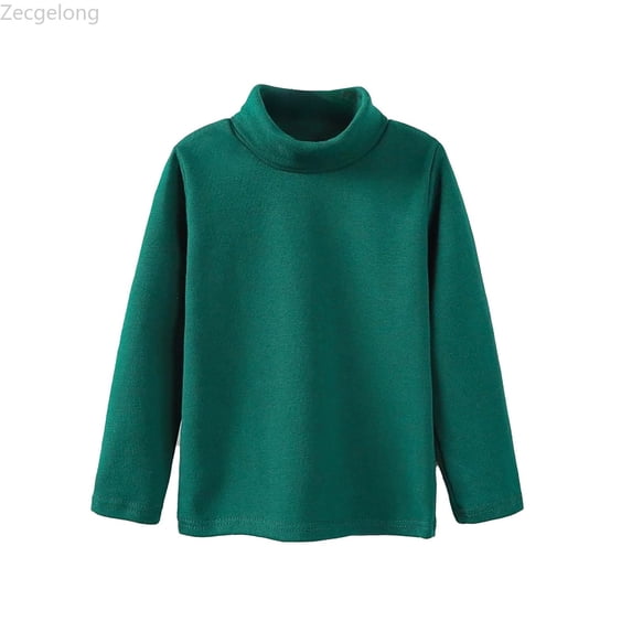 Zecgelong Girls Long Sleeve Turtleneck Top Winter Warm Kids Layering Shirt Soft Comfortable Basic Tee For Children Girls Everyday Wear Little Girls Long Sleeve Tops Size for Girl 13-14 years