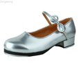 thumbnail image 1 of Zecgelong Girls Low Heel Tap Dance Shoes with Bow Little Kid Big Kid 4-12 Years Buckle Soft Sole Breathable Footwear, 1 of 3