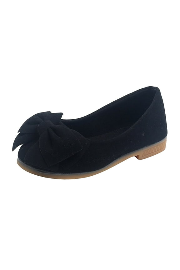 Girls Plain Color Bowknot Mary Jane Dress Shoes Girls running shoes for wide feet Size 12-18 Months