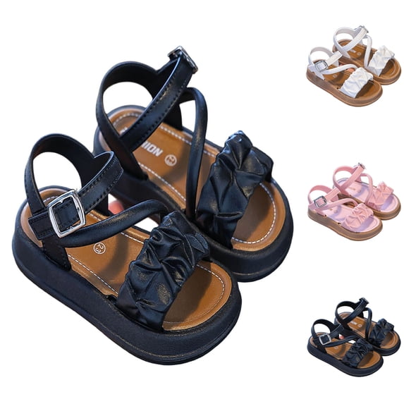Zecgelong Girls Sandals Open Toe Fashion Design Rubber Sole for 7.5 Toddler