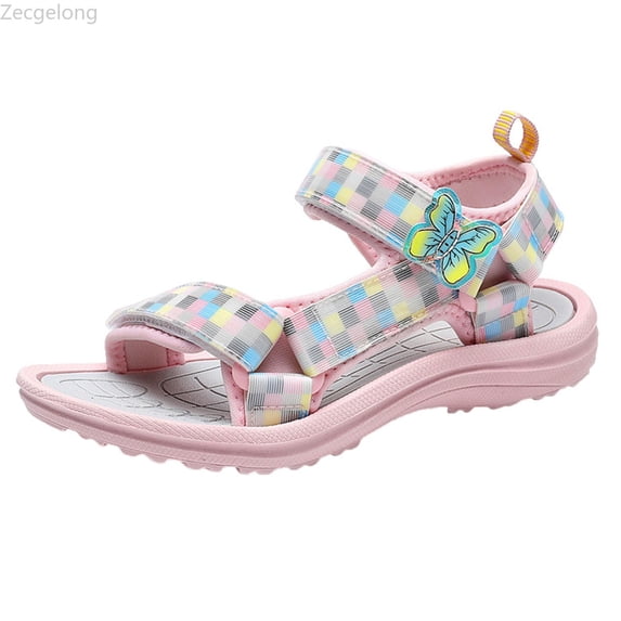 Zecgelong Girls Sandals Open-Toe Summer Outdoor Unisex Child Sport Sandals Athletic Lightweight Size 3 Pink