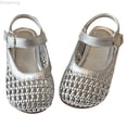 thumbnail image 1 of Zecgelong Girls Sandals For Toddler And Kids Summer Breathable Weaved Mary Jane Shoes Casual Hollow Out Design Comfortable Daily Wear Girls Princess Sandals Size 23 Silver, 1 of 5