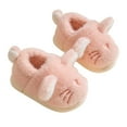thumbnail image 1 of Zecgelong Girls Slippers Winter Warm Shoes For Kids Cozy Indoor Outdoor Soft Lined Children's Booties With Heel Cover Animal Print Slippers for Girls Size 3-3.5 Years, 1 of 3