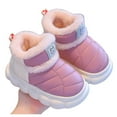 thumbnail image 1 of Zecgelong Girls Slippers Winter Warm Shoes For Kids Cozy Indoor Outdoor Soft Fleece Lined Children's Booties With Heel Cover Lightweight Travel Slippers for Kids Size 33, 1 of 3