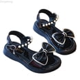 thumbnail image 1 of Zecgelong Girls' Soft Sole Sandals For Spring/Summer Girls Princess Sandals Size 9 Black, 1 of 5