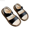 thumbnail image 1 of Zecgelong Girls' Soft Sole Toe Sandals With Rhinestones For Summer Girls Summer Sandals Size 21 Black, 1 of 3