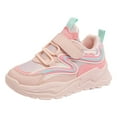 thumbnail image 1 of Zecgelong Girls Sports Shoes Fashionable New Pattern Simple Solid Color Four Seasons Casual Flat Bottom Thick Bottom Comfortable Hook Loop Shoes Girls shoes size 10-4 Size 4.5-5 Years, 1 of 5