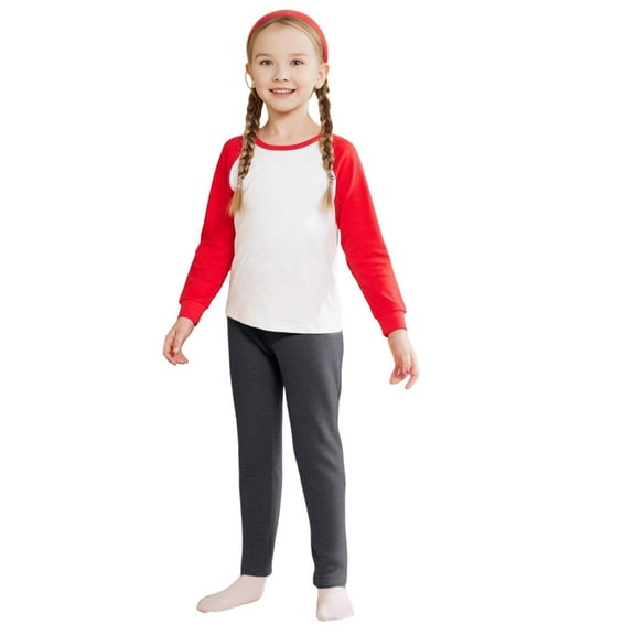 Zecgelong Girls' Spring And Autumn Solid Color Woolen Warm Pants Toddler Girls Stretchy Jeans For School Size 4-5 Years