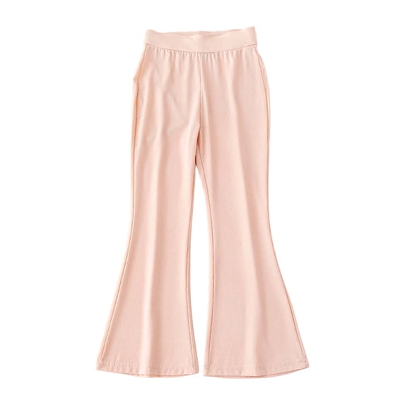 Zecgelong Girls Summer Pants Ice Silk Flared Leg Toddler Comfortable Proof Casual Outdoor Play Elastic Waist Soft Breathable Toddler Girls Stretchy Jeans For School Size 3-4 Years