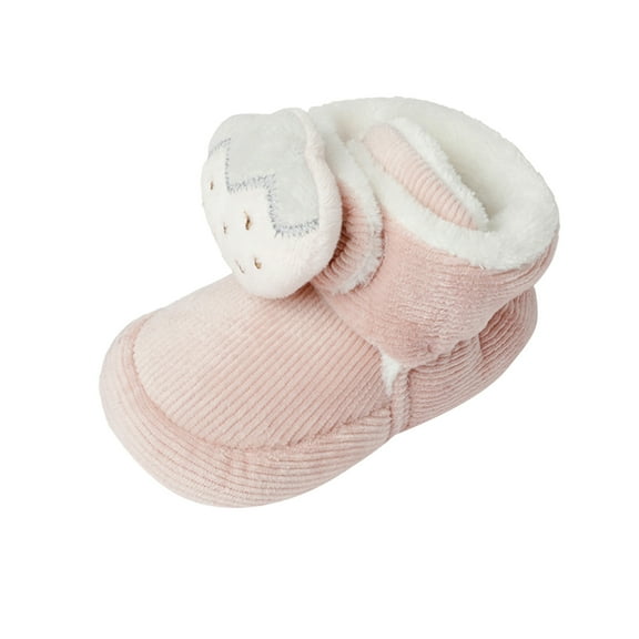 Zecgelong Infant Baby Boys Girls Soft Plush Snow Boots Warm Cotton First Walkers Shoes Waterproof Baby Boots‌ 6-12 Months