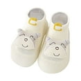 thumbnail image 1 of Zecgelong Boys Girls Animal Cartoon Socks Shoes Toddler WarmThe Floor Socks Non Prewalker Shoes Baby Sneakers Size US:5 Beige, 1 of 3