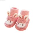 thumbnail image 1 of Zecgelong Boys Girls Baby Socks Shoes Toddler Shoes Floor Socks Shoes Cartoon Rabbit Sneakers Size 12-18 Months Pink, 1 of 3