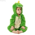 thumbnail image 1 of Zecgelong Kids Animal Hooded Romper Jumpsuit Party Dress Up Playwear Green Size 3M-5Y, 1 of 5