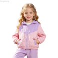 thumbnail image 1 of Zecgelong Kids Boys Girls Patchwork Coat Hooded Jacket Toddler Windproof Zipper Outwear, 1 of 7