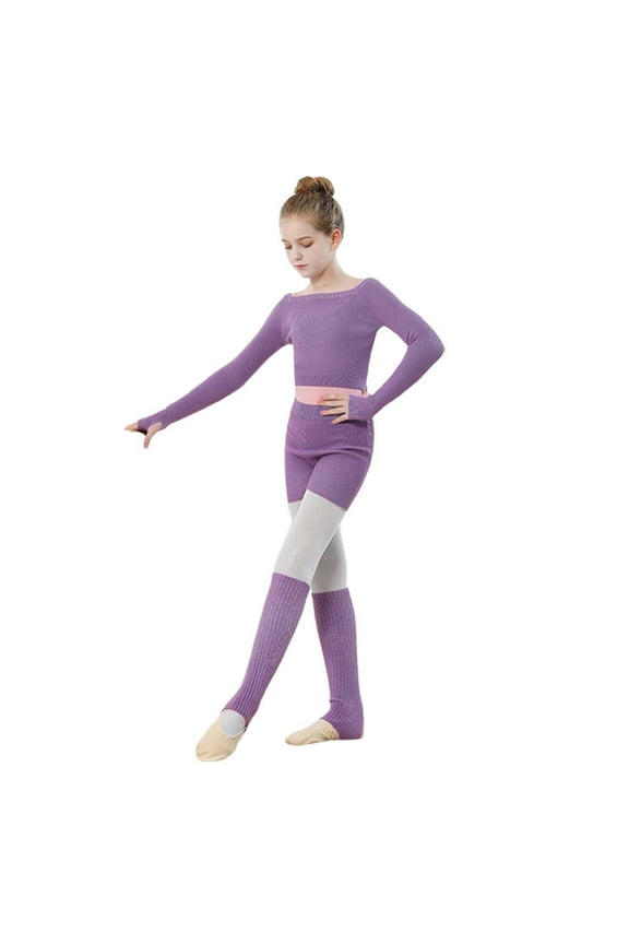Kids Girl's Ballet Sweater Soft Warm Up Active Sweater Pullover Dance Sweater For Leotards Girls Outfits Size 6-7 Years